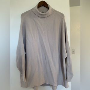 Light Grey-Cream Turtleneck Sweater